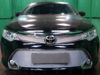 Toyota Camry (14–) Защита радиатора Premium, хром, верх